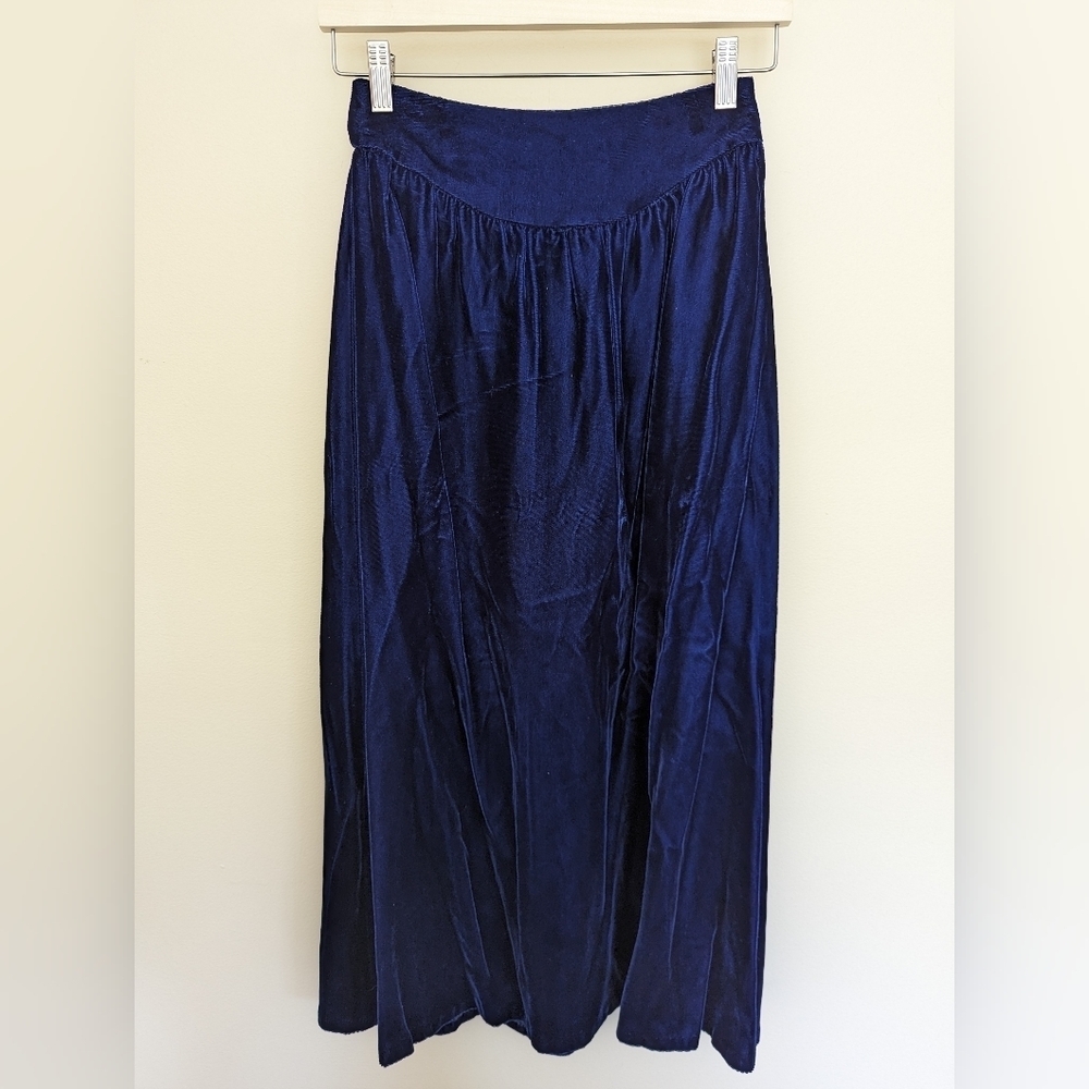 Vintage Gunne Sax by Jessica McClintock crushed velvet skirt xs